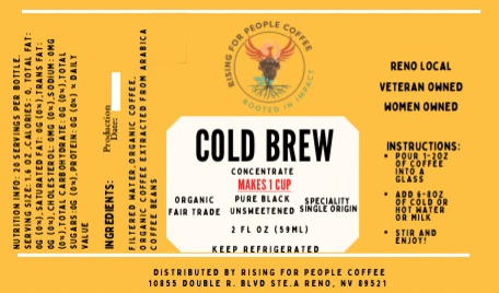 3x2 Cold Brew Concentrate Label - NeoCity Creative - Stickers