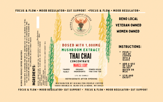 3x2 Mushroom Extract Thai Chai Conc Label - NeoCity Creative - Stickers