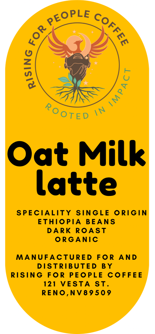4x2 Oat Milk Latte Label - NeoCity Creative - Stickers