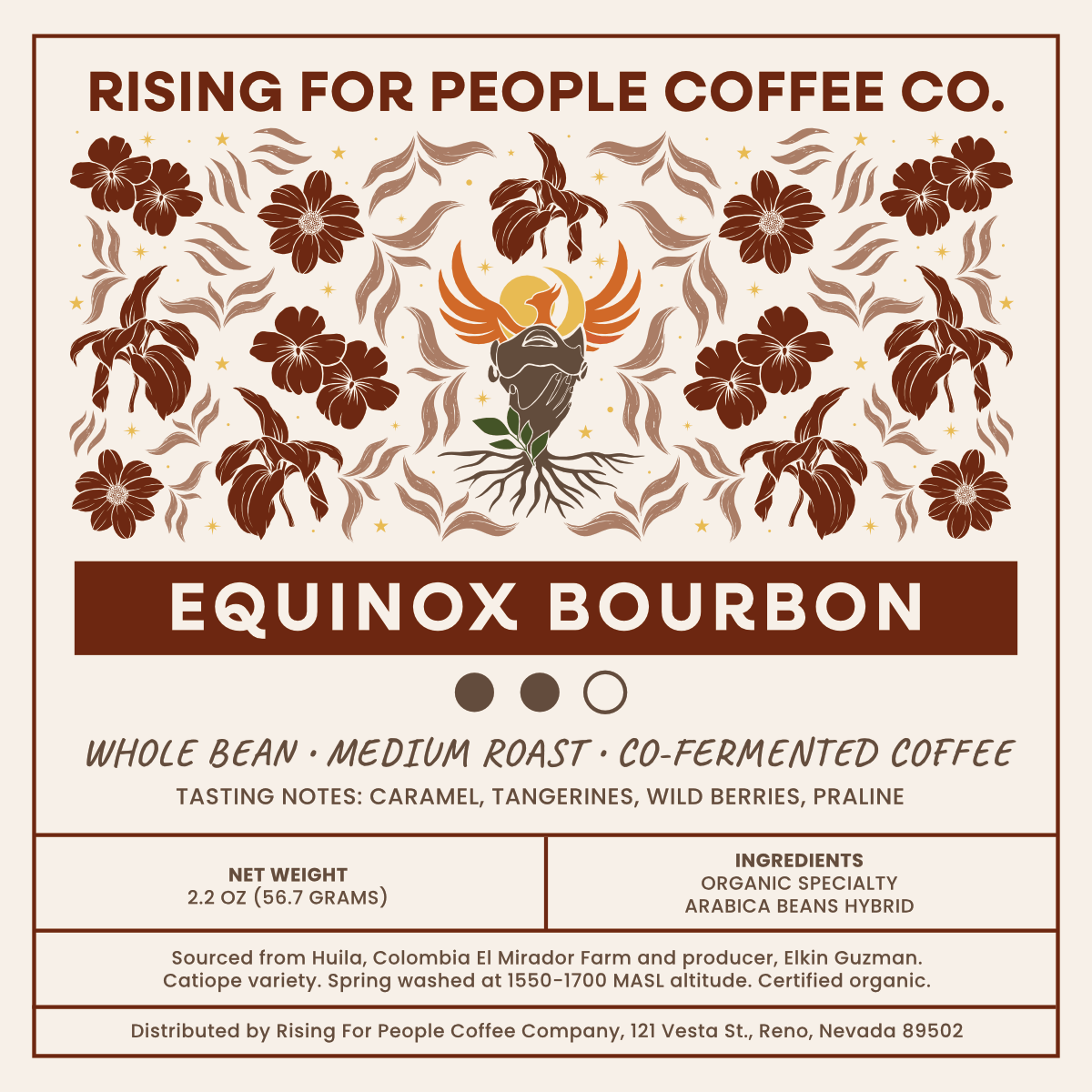 4x4 Equinox Bourbon WB MR Label - NeoCity Creative - Stickers