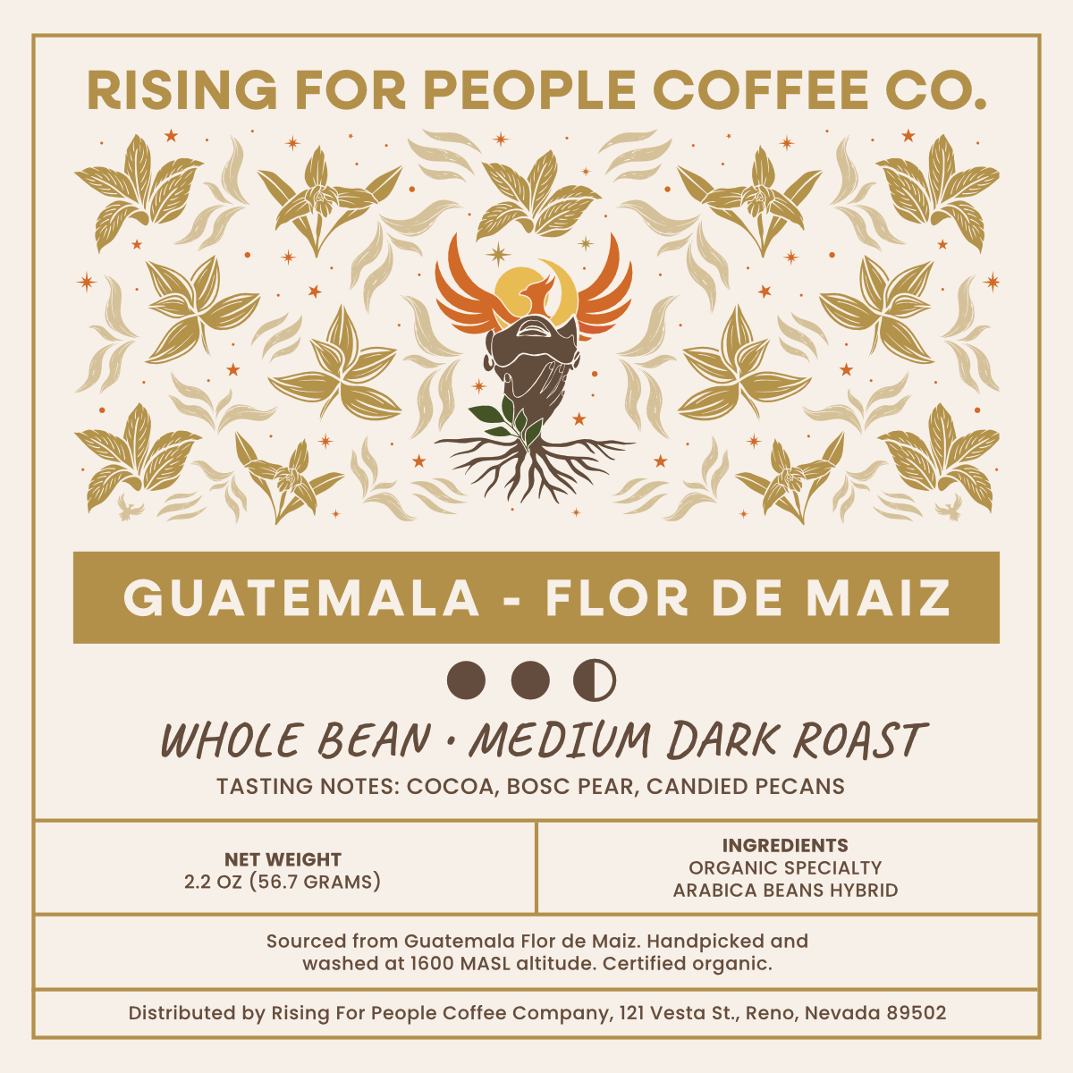 4x4 Guatemala - Flor De Maiz WB MDR Label - NeoCity Creative - Stickers