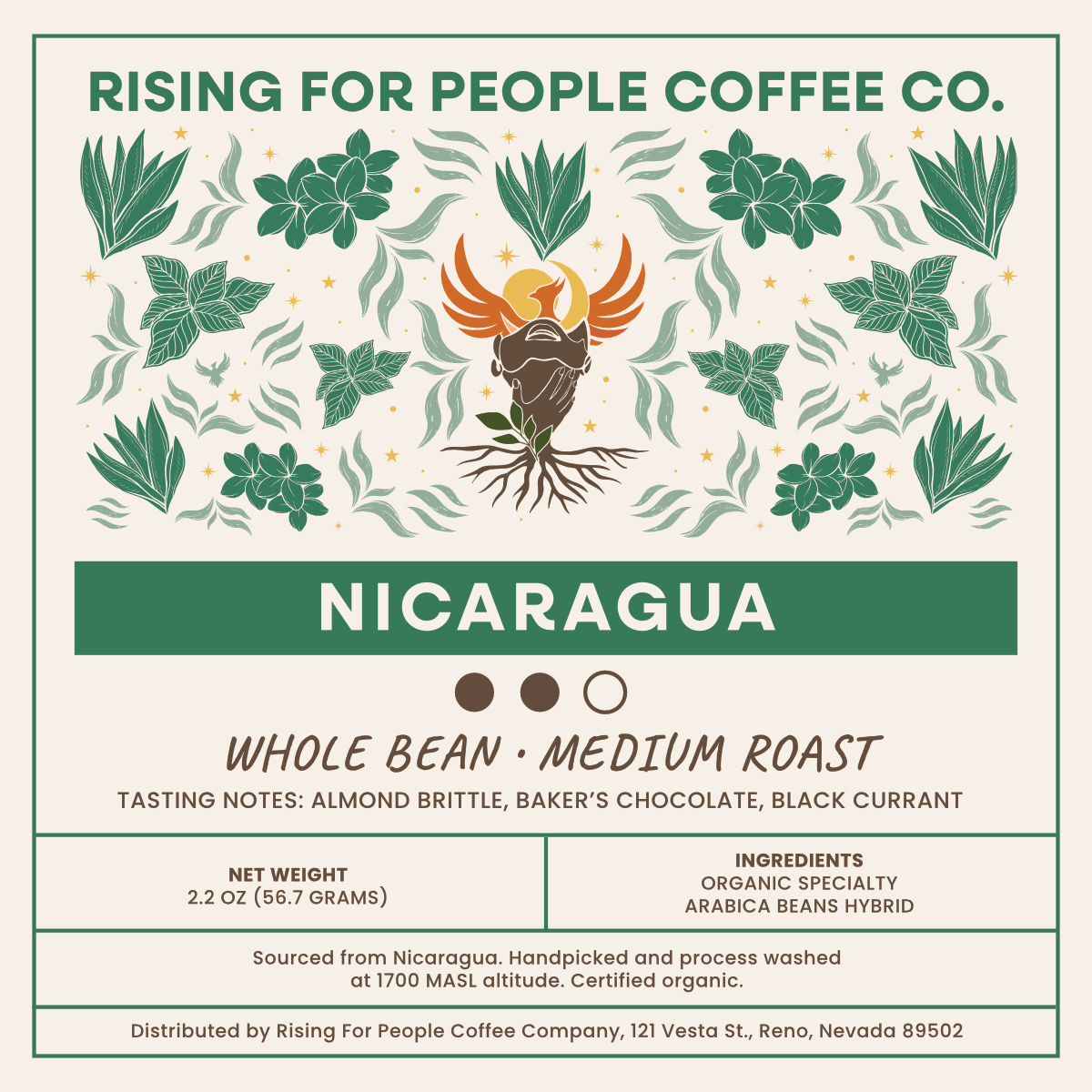 4x4 Nicaragua WB MR Label - NeoCity Creative - Stickers