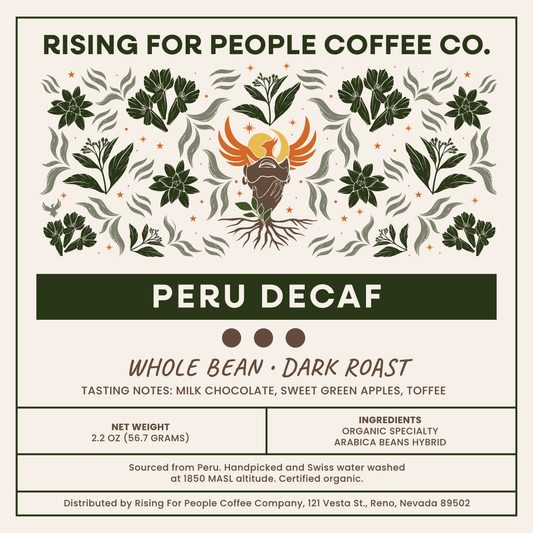 4x4 Peru Decaf WB DR Label - NeoCity Creative - Stickers