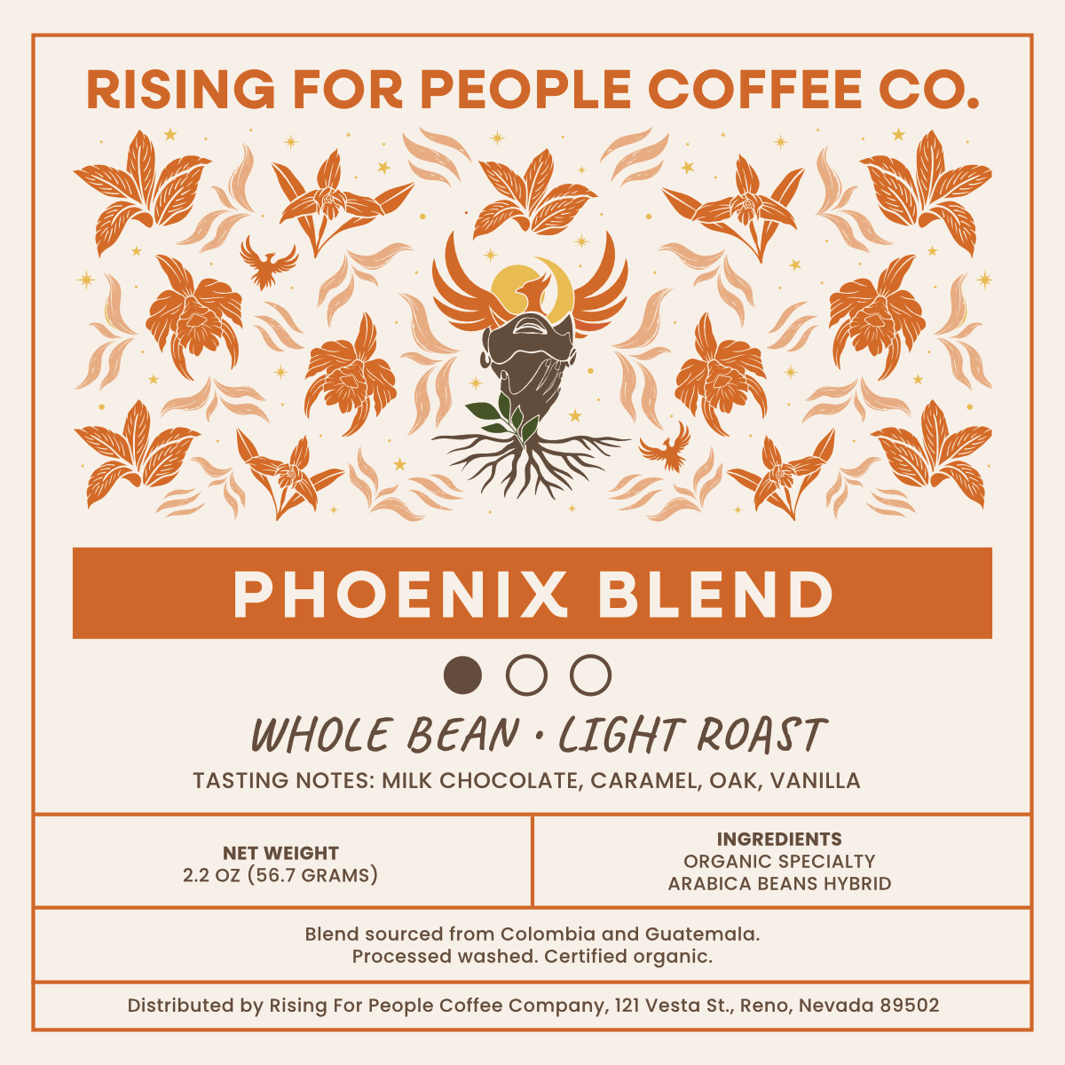 4x4 Phoenix Blend WB LR Label - NeoCity Creative - Stickers