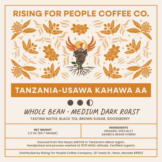 4x4 Tanzania Usawa Kahawa AA WB MDR Label - NeoCity Creative - Stickers