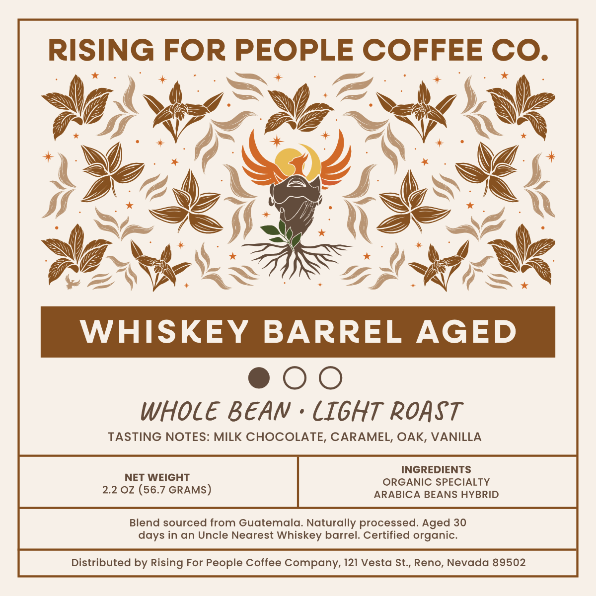 4x4 Whiskey Barrel Aged WB LR Label - NeoCity Creative - Stickers