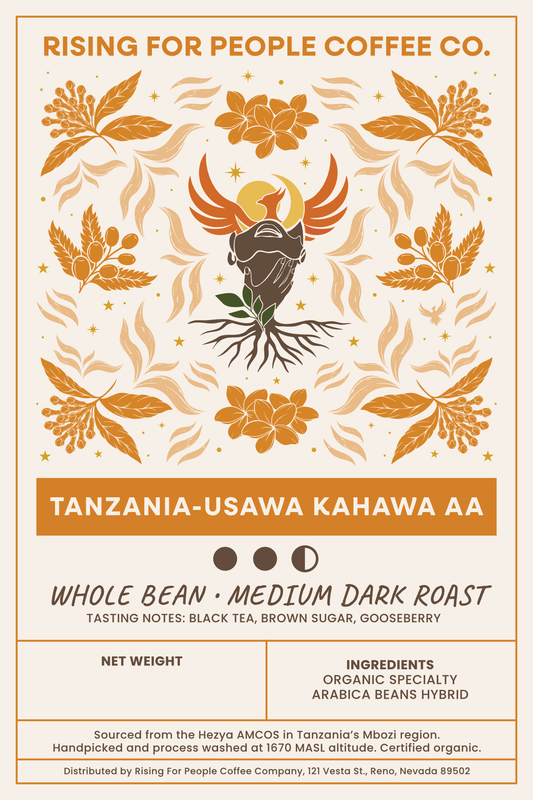 4x6 4x4 Tanzania Usawa Kahawa AA WB MDR Label - NeoCity Creative - Stickers