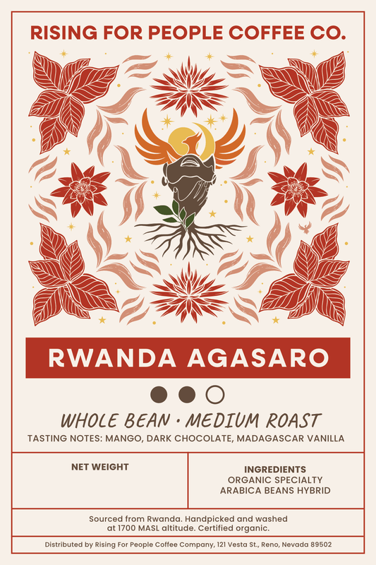 4x6 Rwanda Agasaro WB MR Label - NeoCity Creative - Stickers