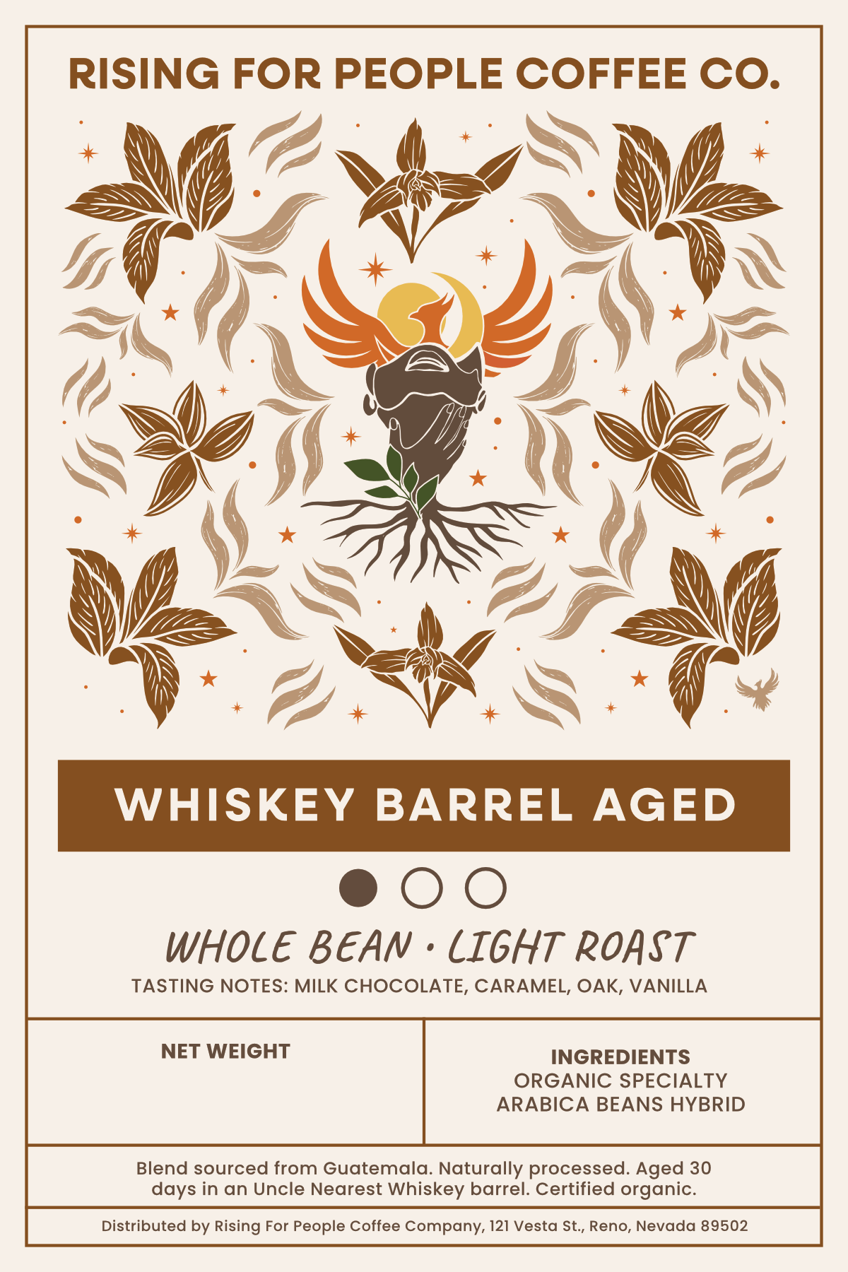 4x6 Whiskey Barrel Aged WB LR Label - NeoCity Creative - Stickers