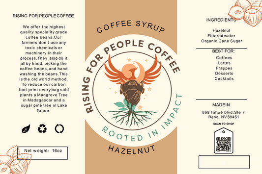 6x4 Coffee Syrup Hazelnut Label - NeoCity Creative - Stickers