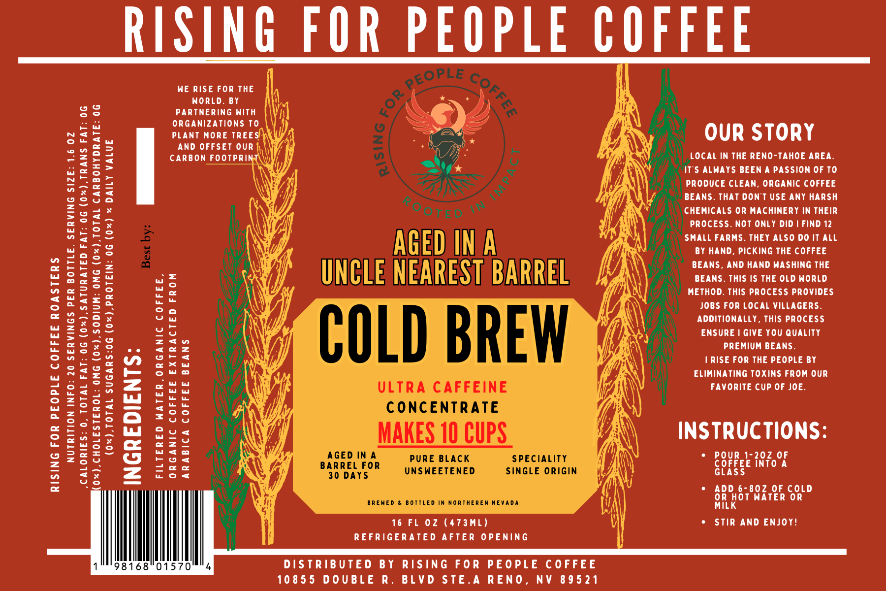 6x4 Cold Brew Barrel Conc Label - NeoCity Creative - Stickers