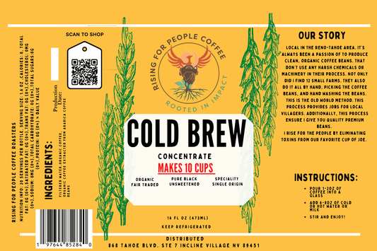 6x4 Cold Brew Concentrate Label - NeoCity Creative - Stickers