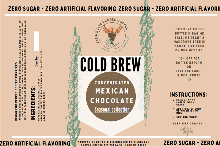 6x4 Mexican Chocolate Zero Sugar Conc Label - NeoCity Creative - Stickers