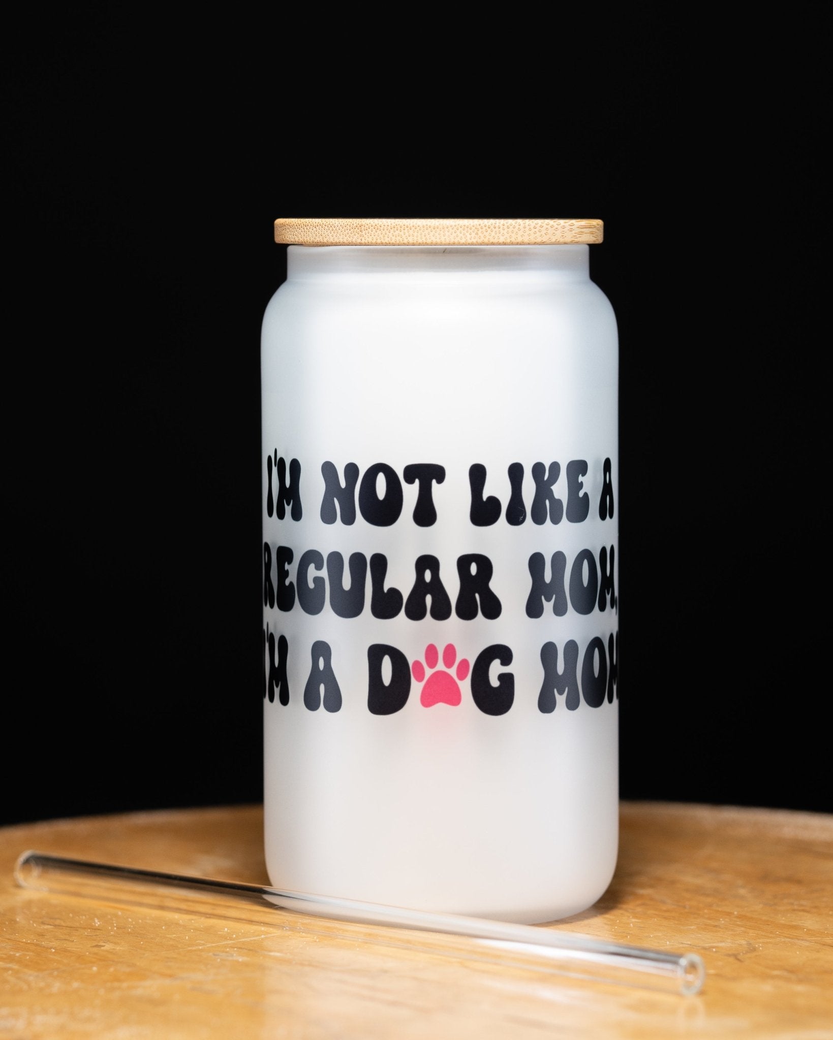 Dog Mom Glass Tumbler - NeoCity Creative - Glass Tumbler