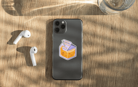 Orange Juice Box Sticker - NeoCity Creative - Stickers