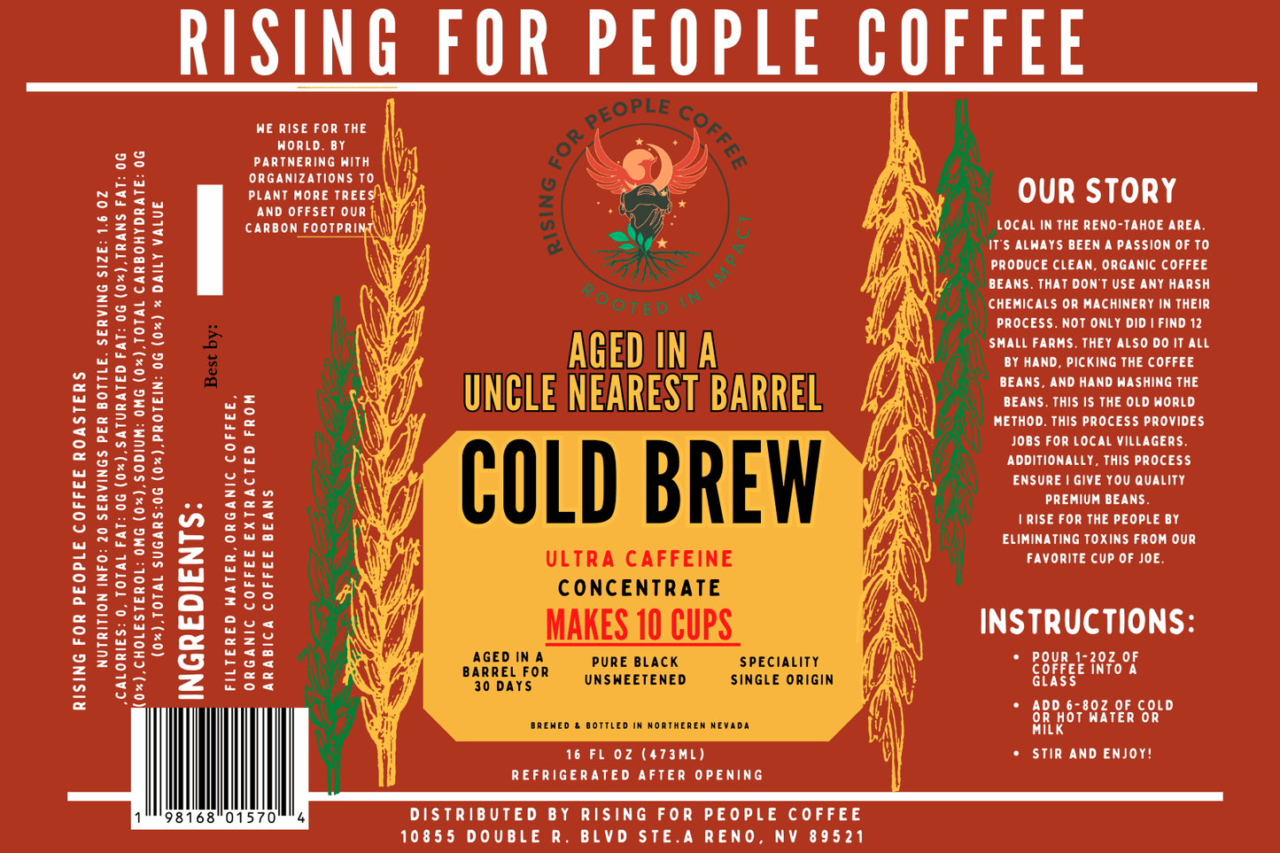 6x4 Cold Brew Barrel Conc Label - NeoCity Creative - Stickers